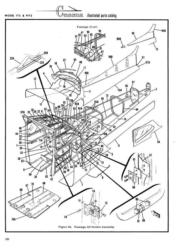 Illustrated parts diagram for MS35478-3 (BOLT), IPC page 200