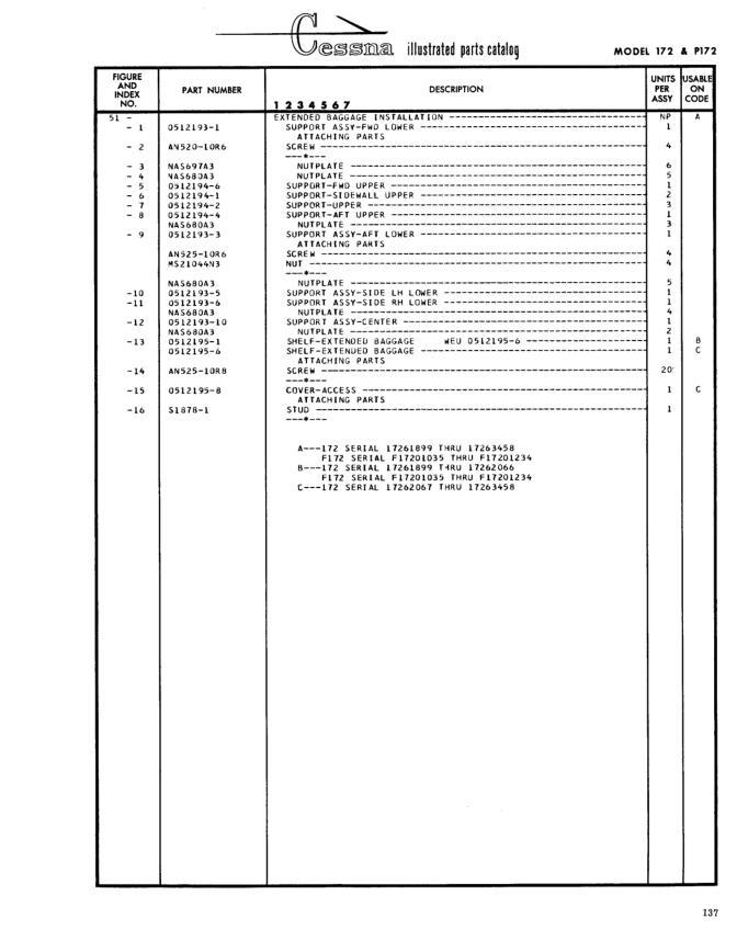 Illustrated parts diagram for 0512194-2 (SUPPORT-UPPER), IPC page 207