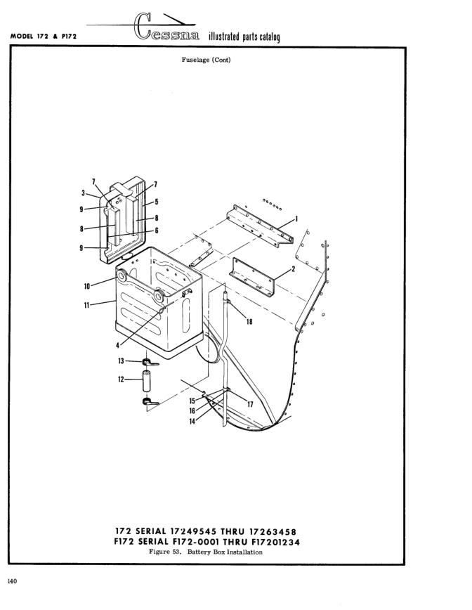 Illustrated parts diagram for 0511014-1 (Angle, Mounting, Battery Box), IPC page 210