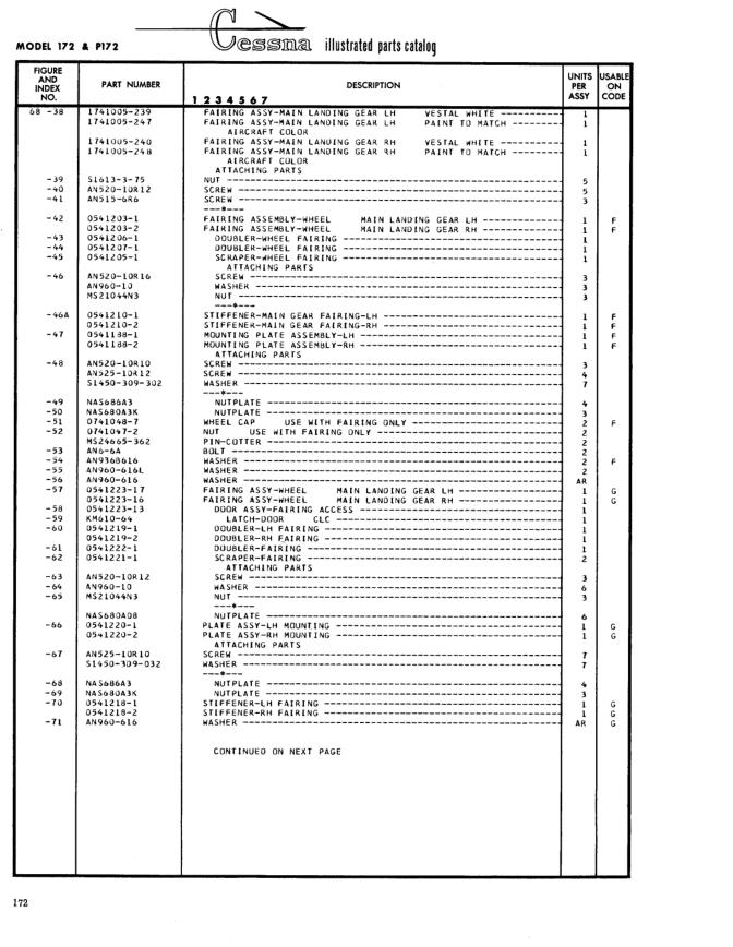 Illustrated parts diagram for 0541207-1 (DOUBLER-WHEEL FAIRING), IPC page 242