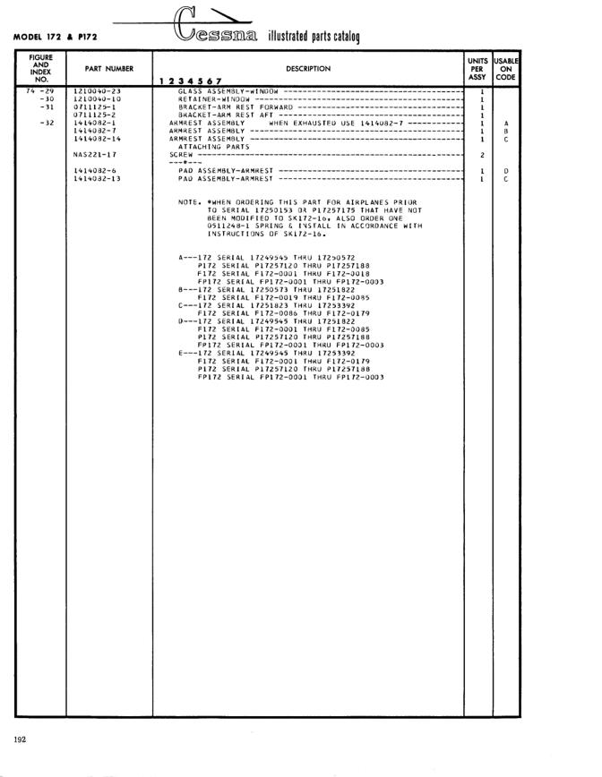 Illustrated parts diagram for 1210040-10 (RETAINER-WINDOW), IPC page 262