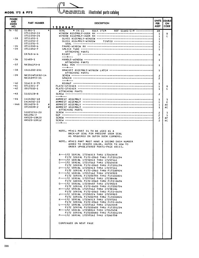 Illustrated parts diagram for 0711050-24 (WINDOW ASSEMBLY-DOOR RH), IPC page 268