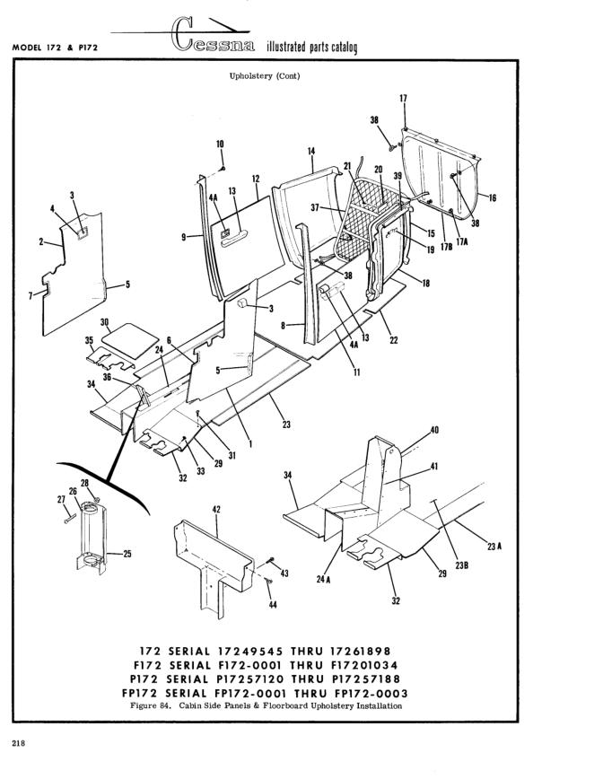 Illustrated parts diagram for 0552011-06 (TRIM UPHOLSTERY SIDE PANEL), IPC page 288