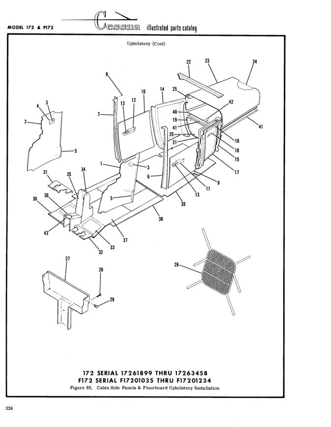 Illustrated parts diagram for 0651015 (COVER, SEAT CUSHION), IPC page 294
