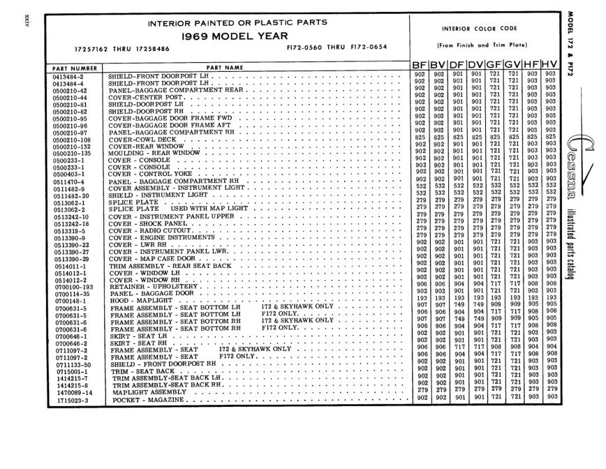 Illustrated parts diagram for 0513390-29 (COVER-MAP CASE DOOR), IPC page 36