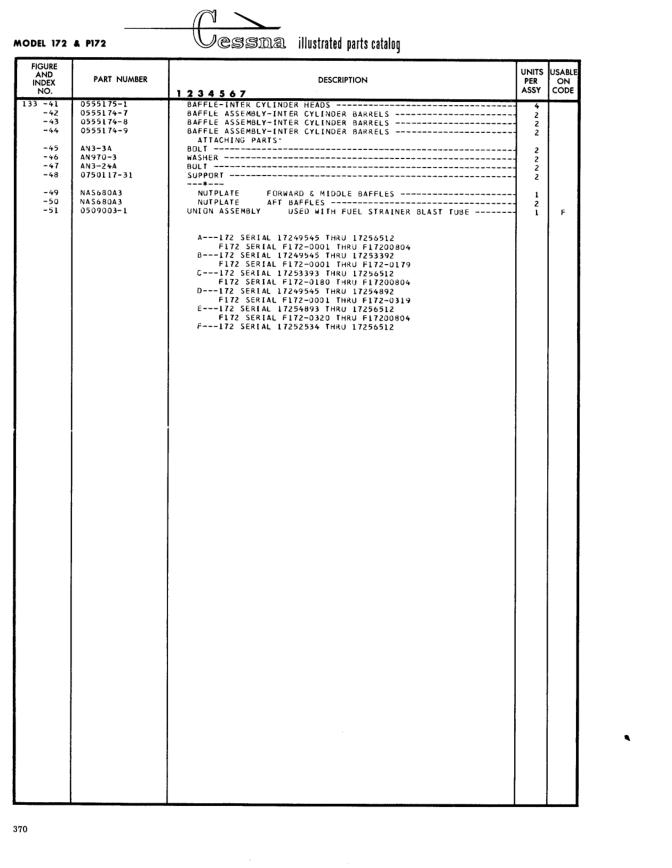 Illustrated parts diagram for 0555175-2 (BAFFLE ASSEMBLY-INTER CYLINDER BARRELS), IPC page 440