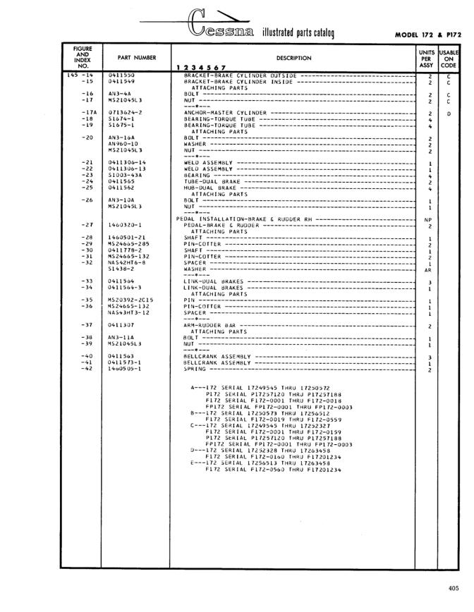Illustrated parts diagram for 0713624-2 (ANCHOR-MASTER CYLINDER), IPC page 475