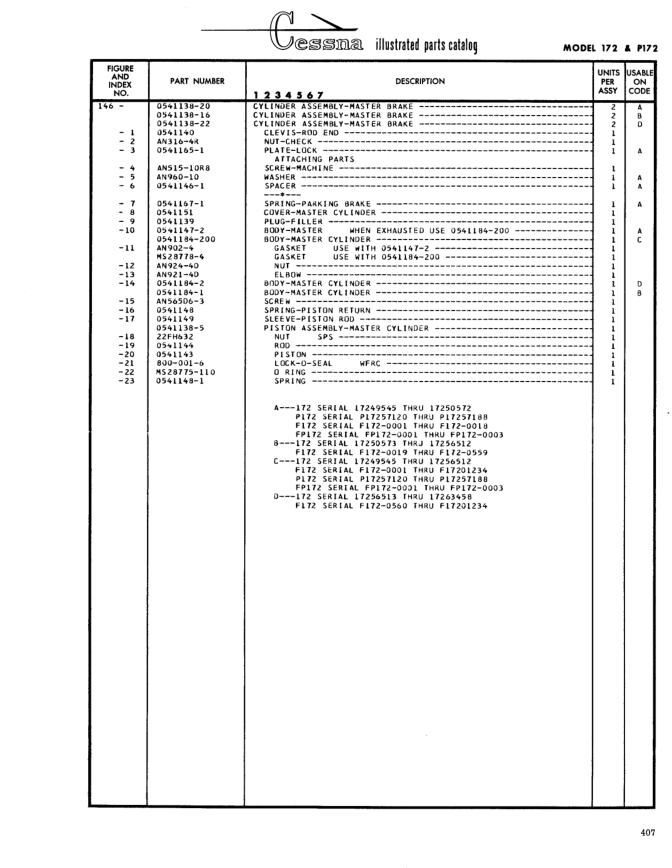Illustrated parts diagram for 0541167-1 (SPRING-PARKING BRAKE), IPC page 477