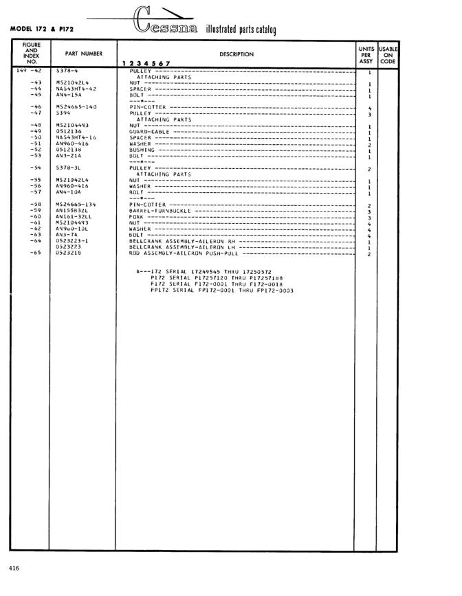 Illustrated parts diagram for AN3-21A (BOLT), IPC page 486