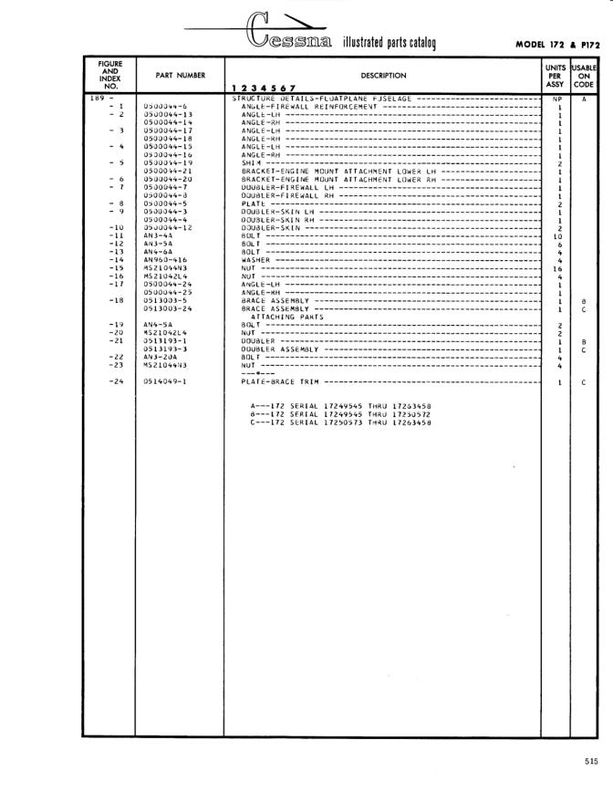 Illustrated parts diagram for AN3-64 (BOLT), IPC page 585