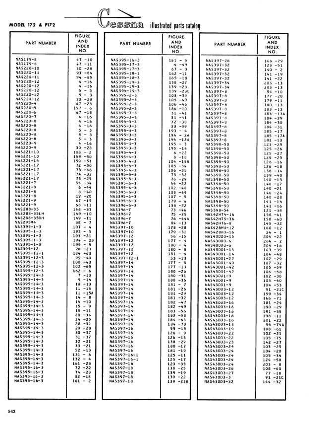 Illustrated parts diagram for NAS288-35, IPC page 632